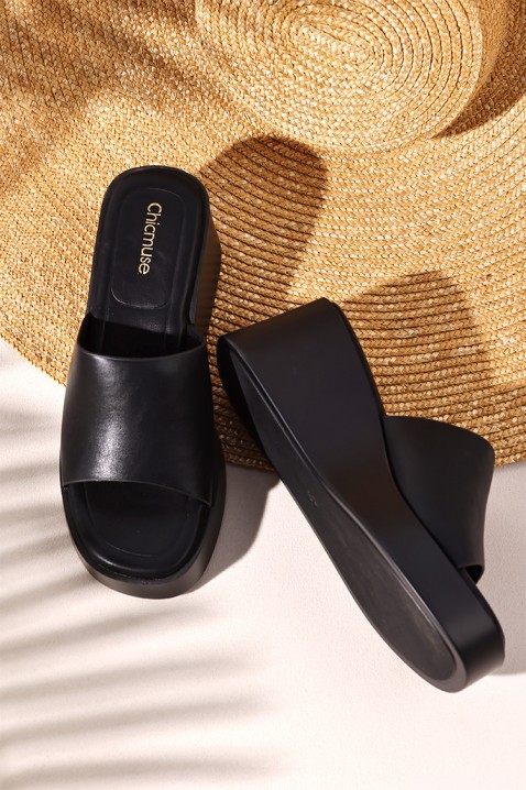 Γυναικεία πέδιλα BROHELMA BLACK, Χρώμα: μαύρο, IVET.EU - Εκπτώσεις έως -80%
