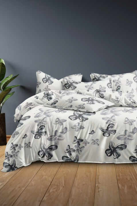 Σετ κρεβατοκάμαρας FLOBERJA 200x220 cm βαμβακερό - 4 τεμάχια, Χρώμα: άσπρο, IVET.EU - Εκπτώσεις έως -80%
