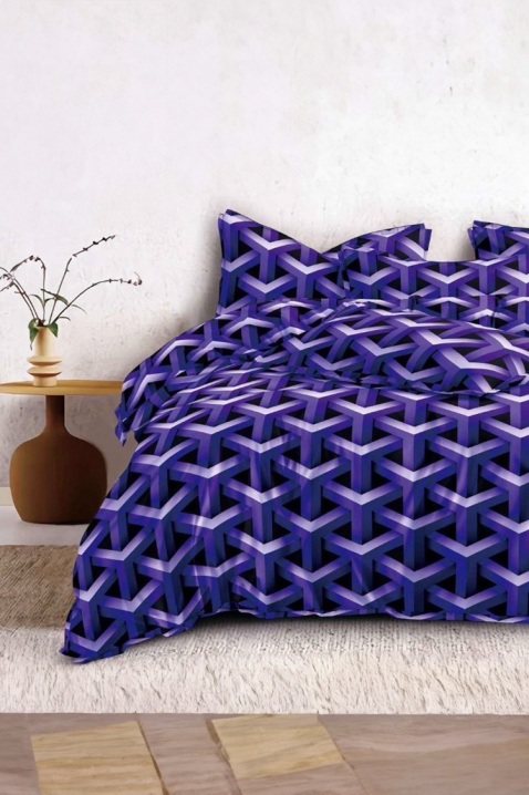 Σετ κρεβατοκάμαρας RUNEXA 200x220 cm βαμβακερό - 4 τεμάχια, Χρώμα: μωβ, IVET.EU - Εκπτώσεις έως -80%