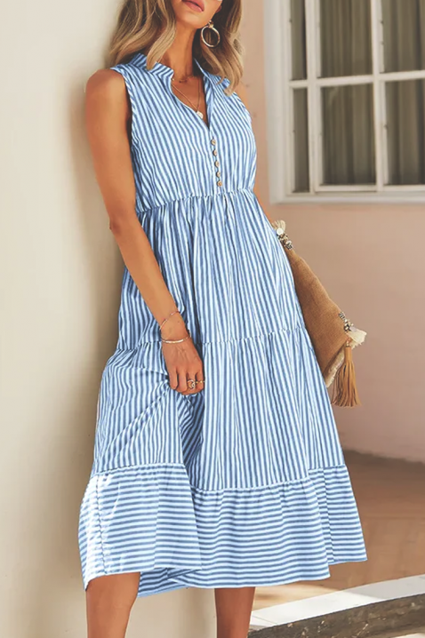 Φόρεμα SIMERVA BLUE, Χρώμα: μπλε, IVET.EU - Εκπτώσεις έως -80%
