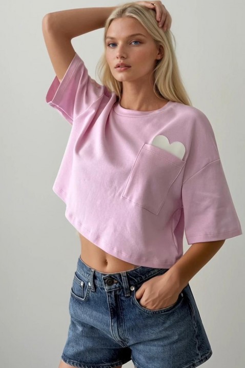 Κοντομάνικο GRIZOLZA PINK, Χρώμα: ροζ, IVET.EU - Εκπτώσεις έως -80%