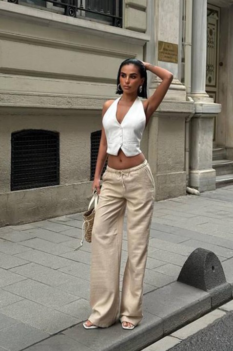 Παντελόνι ALERGIYA BEIGE, Χρώμα: μπεζ, IVET.EU - Εκπτώσεις έως -80%