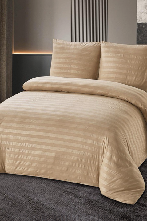 Σετ κρεβατοκάμαρας KRONESA BEIGE 160x200 cm βαμβακερό - 3 τεμάχια, Χρώμα: μπεζ, IVET.EU - Εκπτώσεις έως -80%