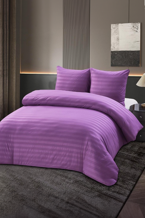 Σετ κρεβατοκάμαρας KRONESA LILA 200x220 cm βαμβακερό - 3 τεμάχια, Χρώμα: μωβ, IVET.EU - Εκπτώσεις έως -80%
