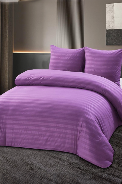 Σετ κρεβατοκάμαρας KRONESA LILA 200x220 cm βαμβακερό - 3 τεμάχια, Χρώμα: μωβ, IVET.EU - Εκπτώσεις έως -80%