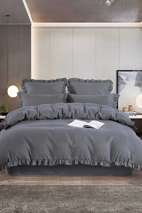 Σετ κρεβατοκάμαρας CANVELA GREY 200x220 cm βαμβακερό - 4 τεμάχια, Χρώμα: γκρι, IVET.EU - Εκπτώσεις έως -80%