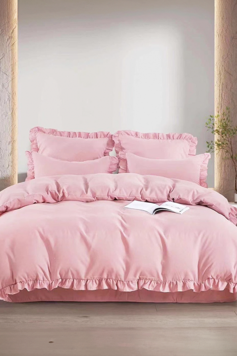 Σετ κρεβατοκάμαρας CANVELA PINK 160x200 cm βαμβακερό - 4 τεμάχια, Χρώμα: ροζ, IVET.EU - Εκπτώσεις έως -80%