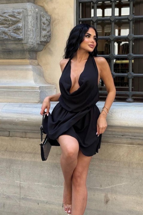 Φόρεμα BELZIRVA BLACK, Χρώμα: μαύρο, IVET.EU - Εκπτώσεις έως -80%
