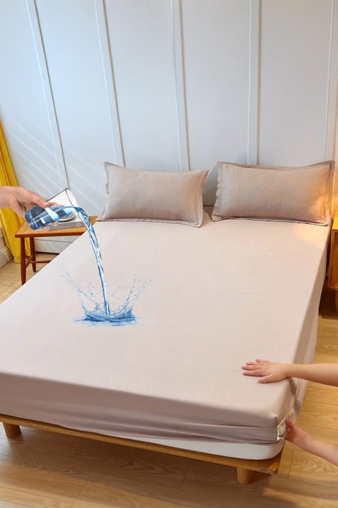 Σεντόνι με λάστιχο MONDELGA BEIGE 160х200 cm, Χρώμα: μπεζ, IVET.EU - Εκπτώσεις έως -80%
