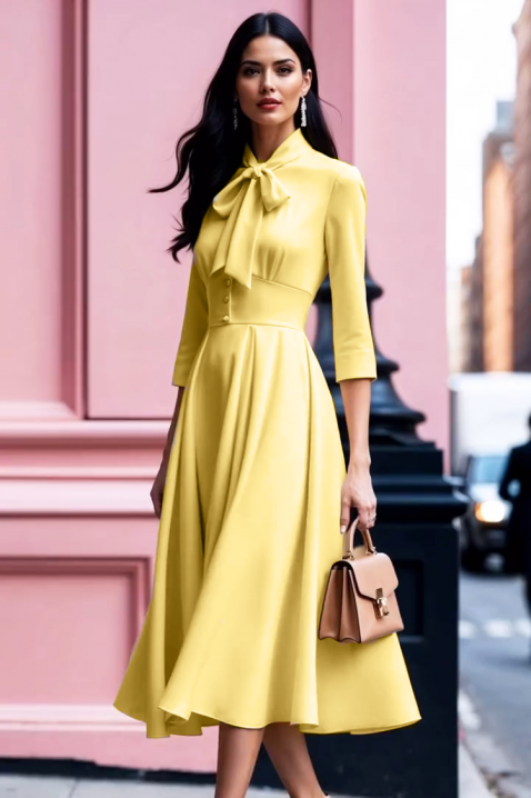 Φόρεμα ZARPOLFA YELLOW, Χρώμα: κίτρινο, IVET.EU - Εκπτώσεις έως -80%