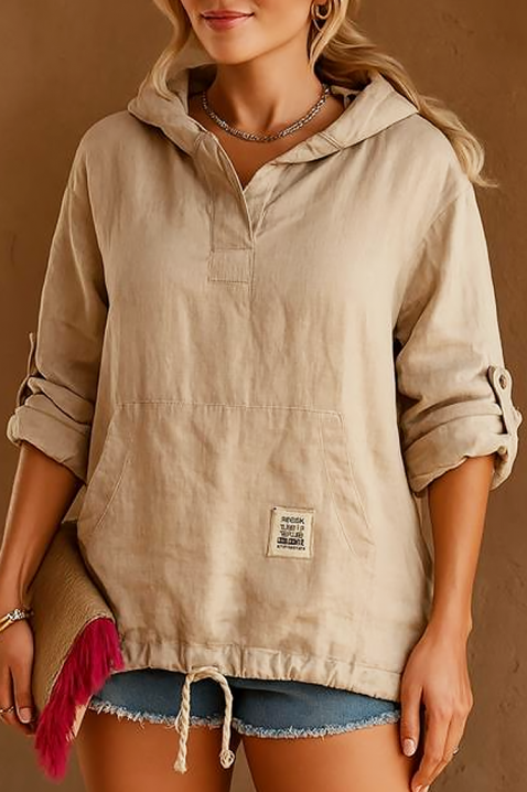 Φούτερ ERMISANA BEIGE, Χρώμα: μπεζ, IVET.EU - Εκπτώσεις έως -80%