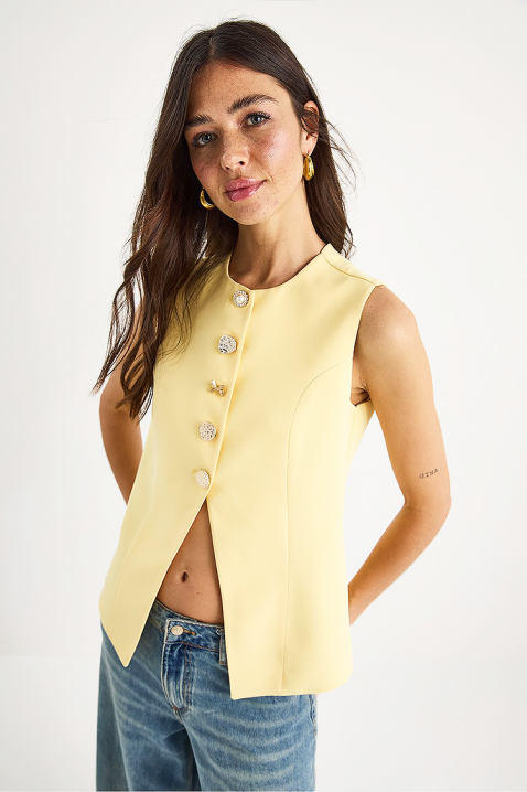 Τοπ ESMANARA YELLOW, Χρώμα: κίτρινο, IVET.EU - Εκπτώσεις έως -80%