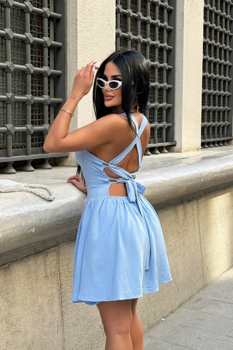 Φόρεμα ANIMENA BLUE, Χρώμα: μπλε, IVET.EU - Εκπτώσεις έως -80%