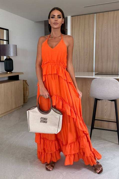 Φόρεμα ORIZELVA ORANGE, Χρώμα: πορτοκαλί, IVET.EU - Εκπτώσεις έως -80%