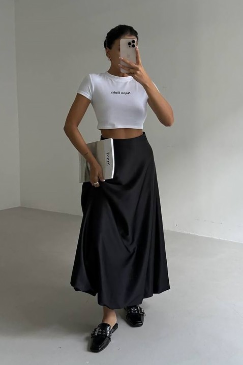 Φούστα BEFERSA BLACK, Χρώμα: μαύρο, IVET.EU - Εκπτώσεις έως -80%