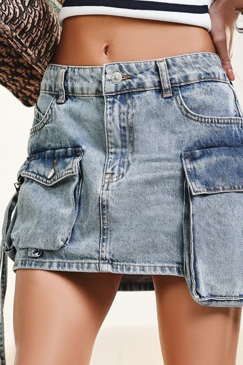 Φούστα ORTELA BLUE, Χρώμα: μπλε, IVET.EU - Εκπτώσεις έως -80%