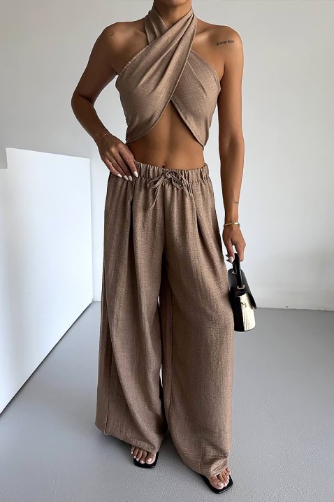 Σύνολο ASMEROLA BEIGE, Χρώμα: σκούρο μπεζ, IVET.EU - Εκπτώσεις έως -80%