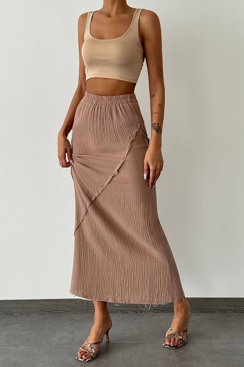 Φούστα KABAWA BEIGE, Χρώμα: μπεζ, IVET.EU - Εκπτώσεις έως -80%