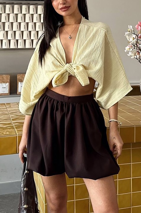 Φούστα KAMPINA BROWN, Χρώμα: καφέ, IVET.EU - Εκπτώσεις έως -80%