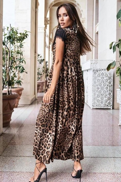 Φόρεμα LEOPIDA, Χρώμα: καφέ, IVET.EU - Εκπτώσεις έως -80%