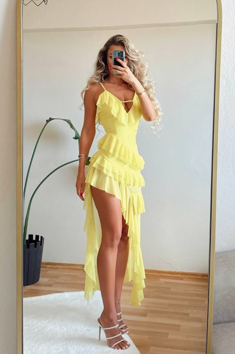 Φόρεμα XIRELFA YELLOW, Χρώμα: κίτρινο, IVET.EU - Εκπτώσεις έως -80%