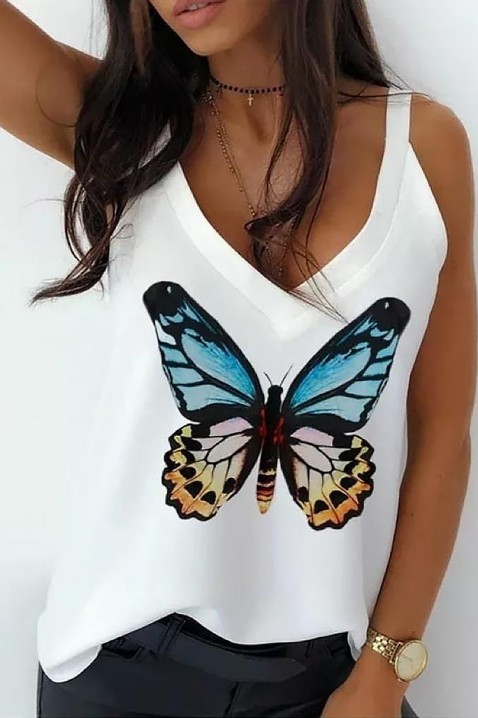 Τοπ BUTTERFLANA WHITE, Χρώμα: άσπρο, IVET.EU - Εκπτώσεις έως -80%