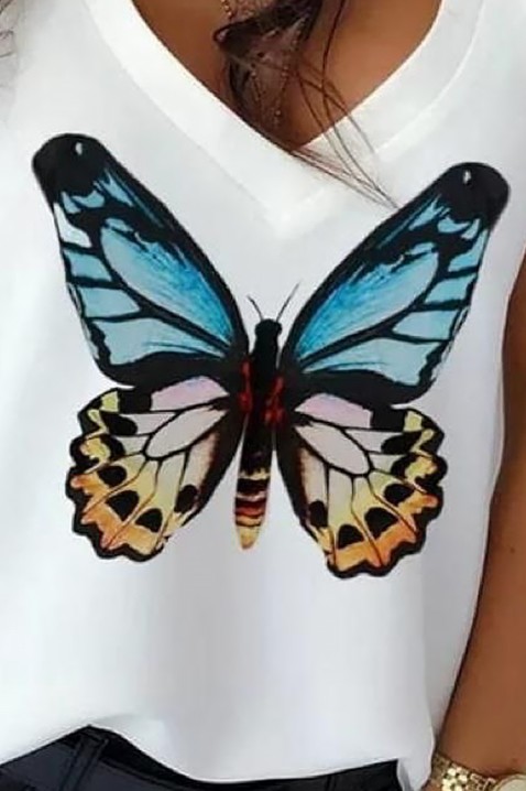 Τοπ BUTTERFLANA WHITE, Χρώμα: άσπρο, IVET.EU - Εκπτώσεις έως -80%