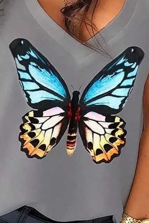 Τοπ BUTTERFLANA GREY, Χρώμα: γκρι, IVET.EU - Εκπτώσεις έως -80%