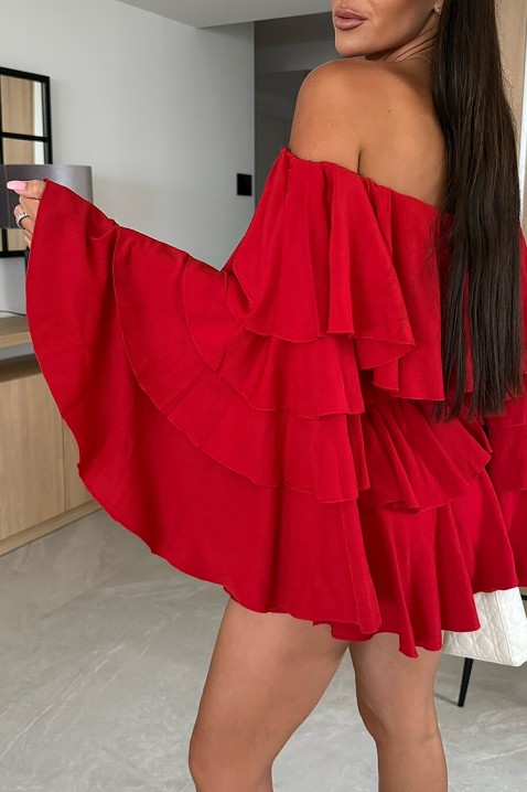 Φόρεμα ZEMORDA RED, Χρώμα: κόκκινο, IVET.EU - Εκπτώσεις έως -80%