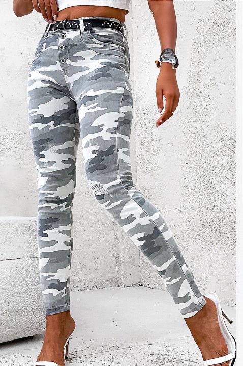 Τζιν POLIKIA, Χρώμα: γραφίτης, IVET.EU - Εκπτώσεις έως -80%