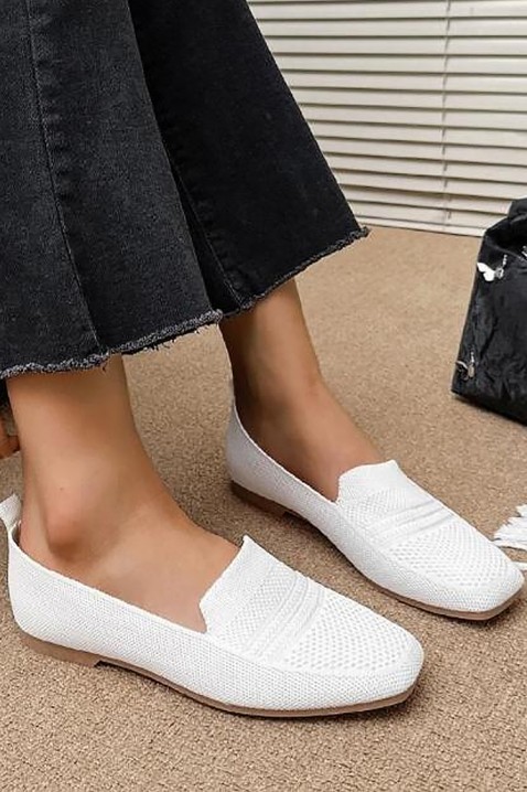Γυναικεία μοκασίνια VIODELZA WHITE, Χρώμα: άσπρο, IVET.EU - Εκπτώσεις έως -80%