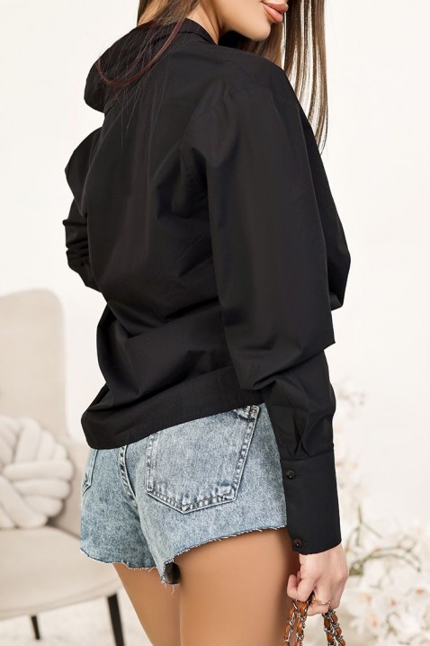 Γυναικείο πουκάμισο PEPONA BLACK, Χρώμα: μαύρο, IVET.EU - Εκπτώσεις έως -80%