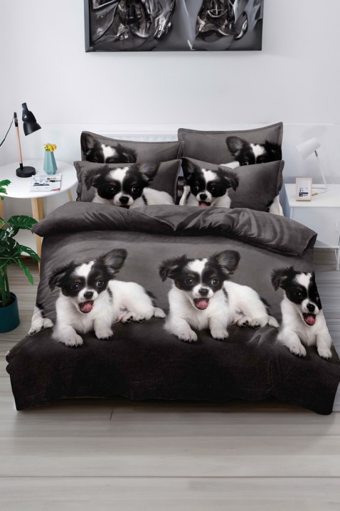 Σετ κρεβατοκάμαρας RIOGELFA 160x200 cm βαμβάκι, Χρώμα: μαύρο, IVET.EU - Εκπτώσεις έως -80%