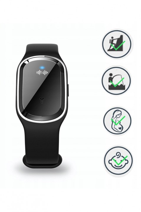 Υπερηχητικό ρολόι κατά των κουνουπιών RONDY BLACK, Χρώμα: μαύρο, IVET.EU - Εκπτώσεις έως -80%