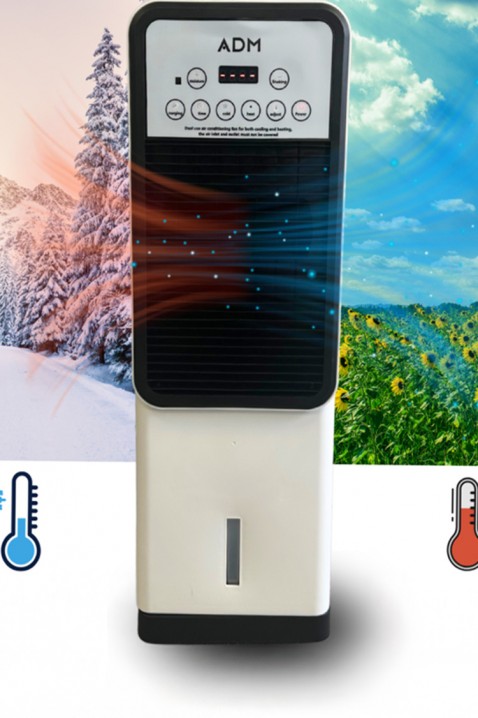 2 σε 1 φορητό κλιματιστικό - ψύξη/θέρμανση DRINY, Χρώμα: μαύρο και άσπρο, IVET.EU - Εκπτώσεις έως -80%