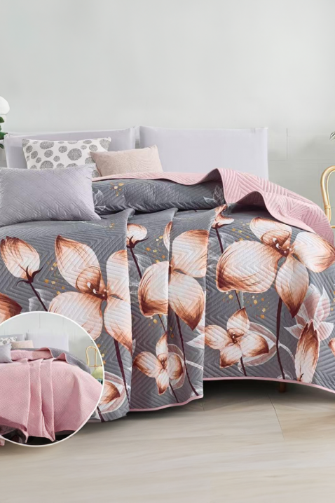 Διπλής όψης κουβερλί LOLMEJA 160x200 cm, Χρώμα: γκρι, IVET.EU - Εκπτώσεις έως -80%