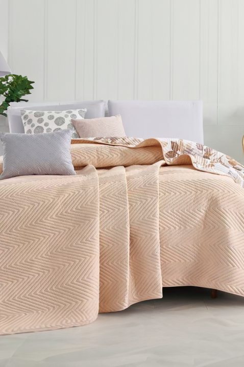 Διπλής όψης κουβερλί AFRIOLDA 160x200 cm, Χρώμα: μπεζ, IVET.EU - Εκπτώσεις έως -80%