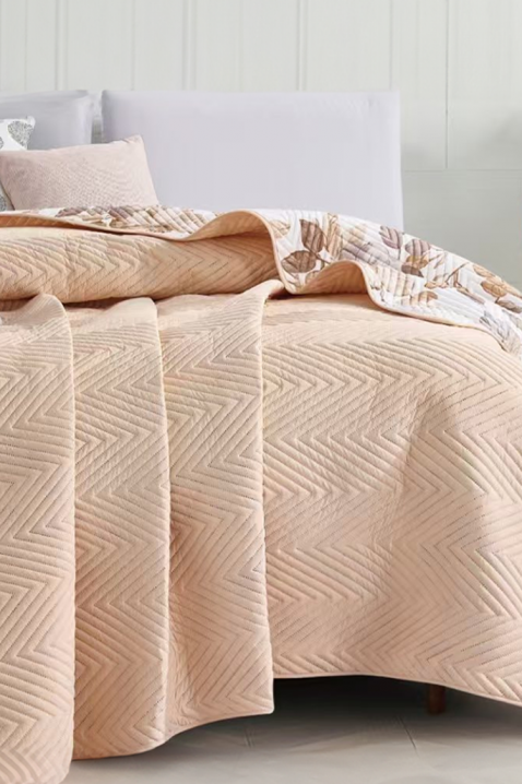 Διπλής όψης κουβερλί AFRIOLDA 160x200 cm, Χρώμα: μπεζ, IVET.EU - Εκπτώσεις έως -80%