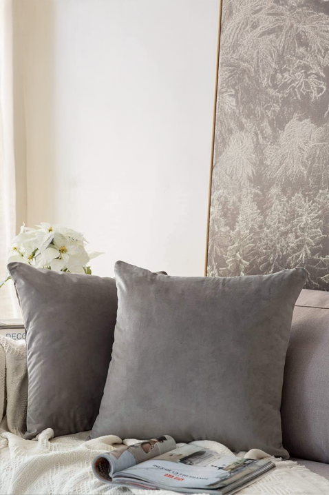Μαξιλαροθήκη FLOMEJA GREY 40х40 cm, Χρώμα: γκρι, IVET.EU - Εκπτώσεις έως -80%