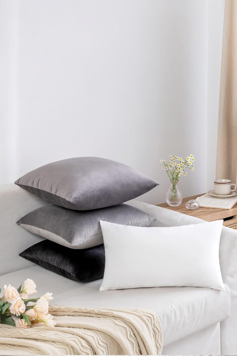 Μαξιλαροθήκη FLOMEJA GREY 40х40 cm, Χρώμα: γκρι, IVET.EU - Εκπτώσεις έως -80%