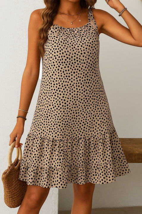 Φόρεμα BAGRINATA BEIGE, Χρώμα: μπεζ, IVET.EU - Εκπτώσεις έως -80%