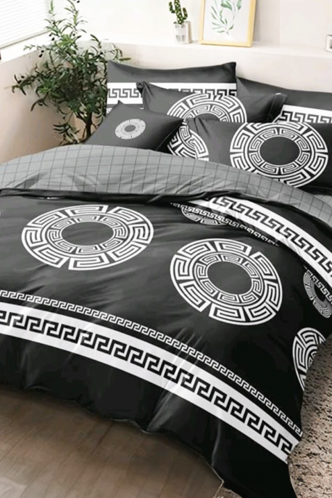 Σετ κρεβατοκάμαρας PLOHERA BLACK 200x220 cm βαμβακερό - 4 τεμ., Χρώμα: μαύρο, IVET.EU - Εκπτώσεις έως -80%