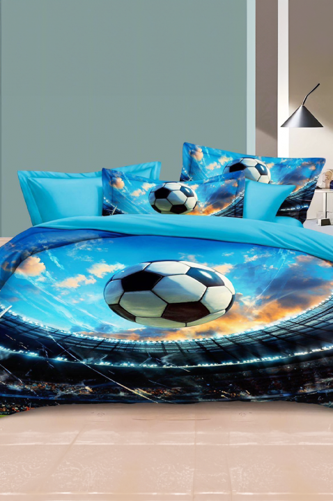 Σετ κρεβατοκάμαρας FOOTBALL 160x200 cm βαμβακερό - 3 τεμάχια, Χρώμα: μπλε, IVET.EU - Εκπτώσεις έως -80%