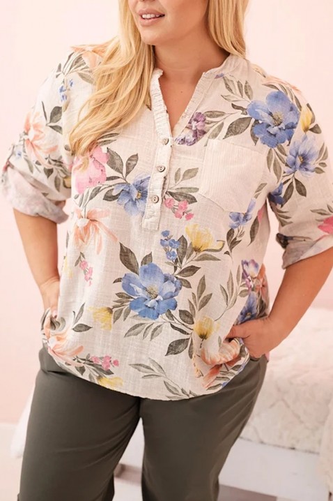 ​γυναικείο πουκάμισο MORLENDA WHITE, Χρώμα: άσπρο, IVET.EU - Εκπτώσεις έως -80%