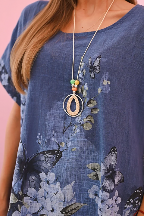 Κοντομάνικο μπλουζάκι FLOURANA BLUE, Χρώμα: μπλε, IVET.EU - Εκπτώσεις έως -80%