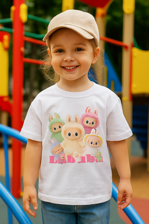 Παιδικό μπλουζάκι LABUBU KIDDY WHITE, Χρώμα: άσπρο, IVET.EU - Εκπτώσεις έως -80%