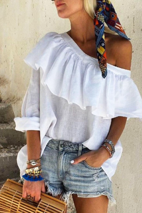 Γυναικεία μπλούζα DINZINA, Χρώμα: άσπρο, IVET.EU - Εκπτώσεις έως -80%