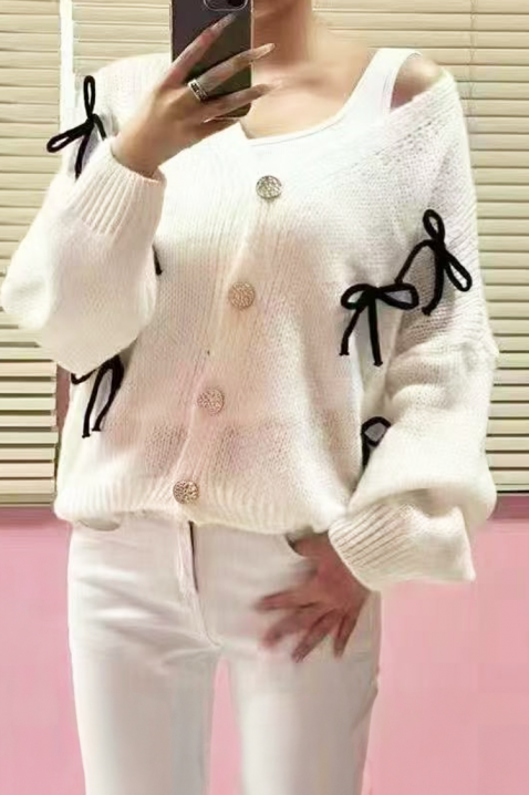 Ζακέτα UNIKANA WHITE, Χρώμα: άσπρο, IVET.EU - Εκπτώσεις έως -80%