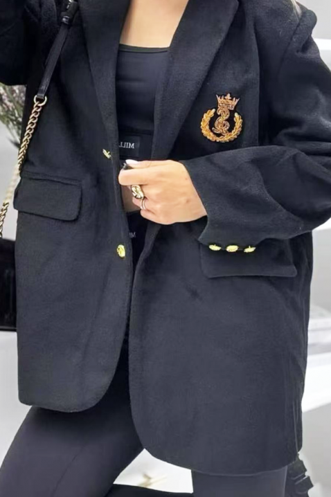 Σακάκι DESILENA BLACK, Χρώμα: μαύρο, IVET.EU - Εκπτώσεις έως -80%