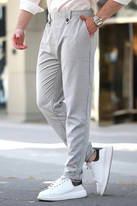 Ανδρικό παντελόνι NEJEZO GREY, Χρώμα: γκρι, IVET.EU - Εκπτώσεις έως -80%